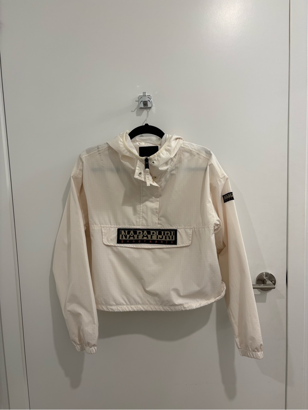 Napapijri Geographic White Anorak Windbreaker Jacket
